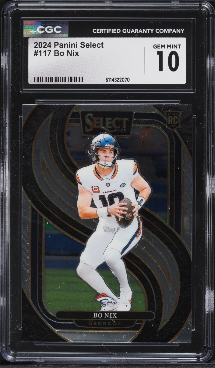 2024 Select Premier Level Bo Nix ROOKIE #117 CGC 10 GEM MINT
