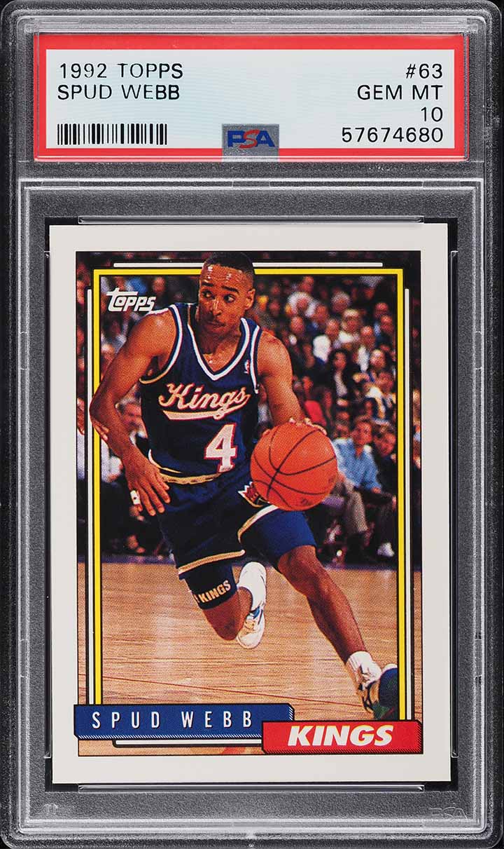 1992 Topps Basketball Spud Webb #63 PSA 10 GEM MINT