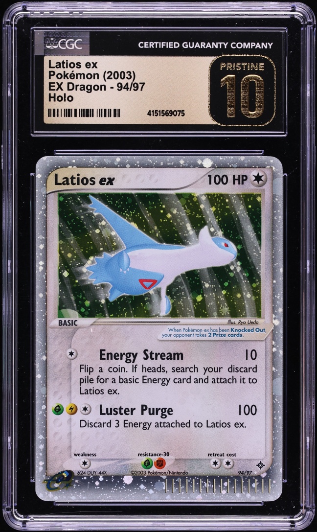 2003 Pokemon EX Dragon Holo Latios ex #94 CGC 10 PRISTINE