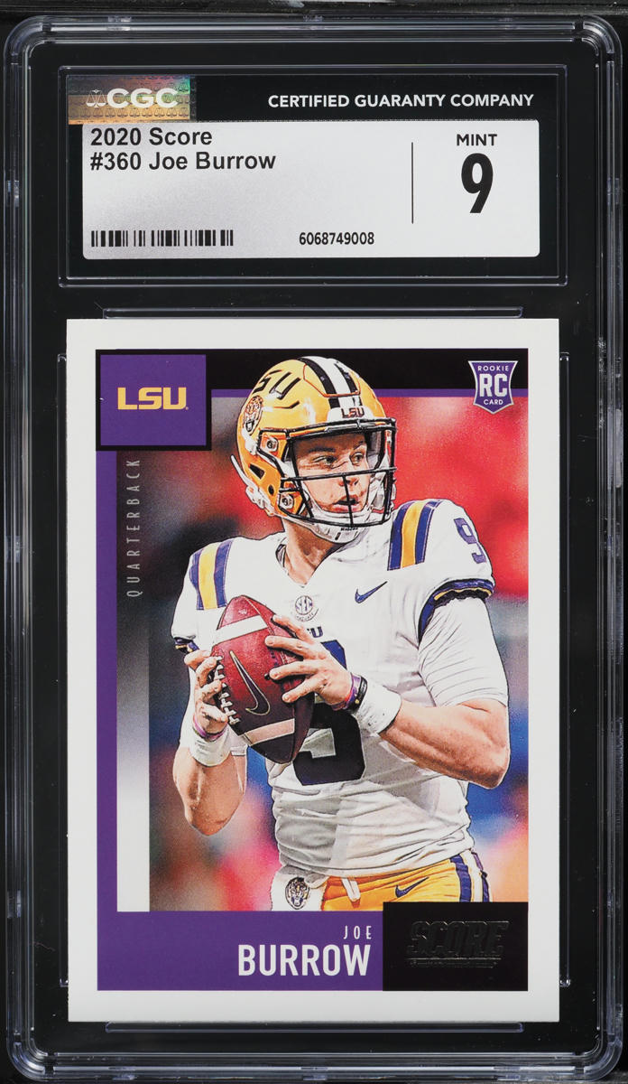 2020 Score Football Joe Burrow ROOKIE #360 CGC 9 MINT