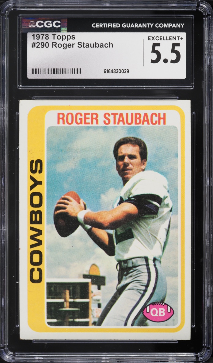 1978 Topps Football Roger Staubach #290 CGC 5.5 EX+
