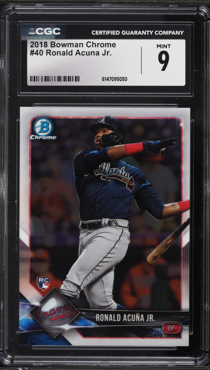 2018 Bowman Chrome Ronald Acuna Jr. ROOKIE #40 CGC 9 MINT