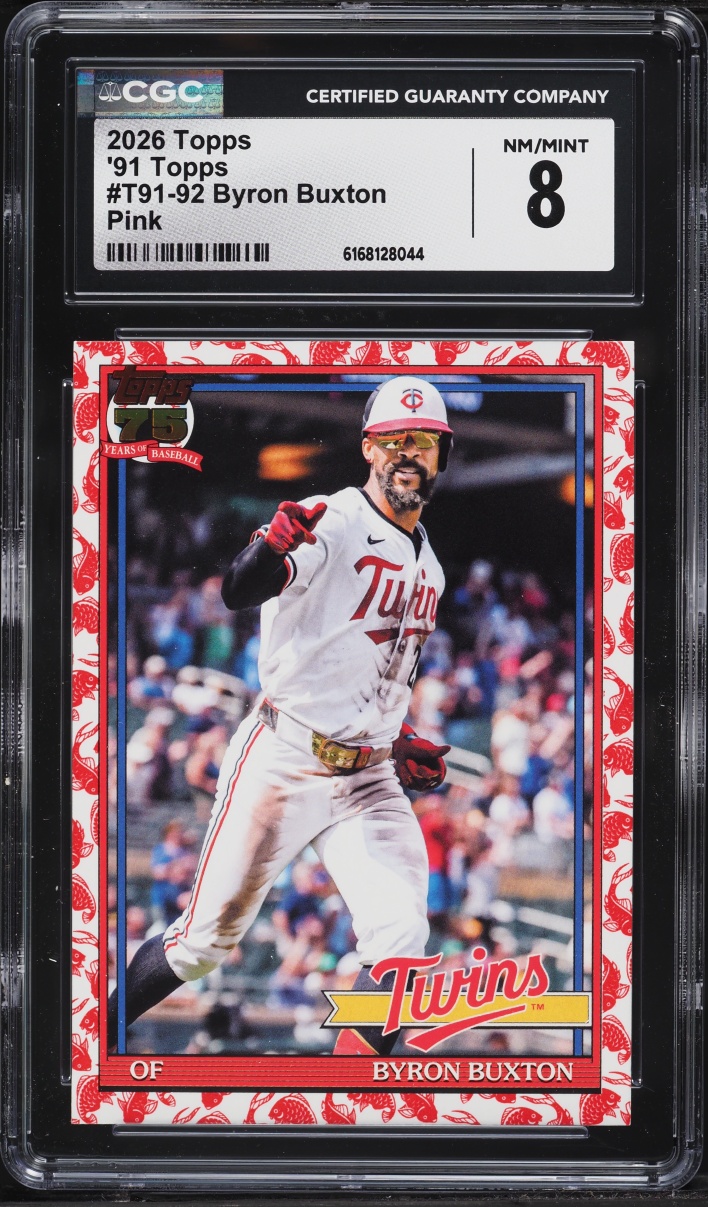 2026 Topps '91 Pink Byron Buxton #T91-92 CGC 8 NM-MT
