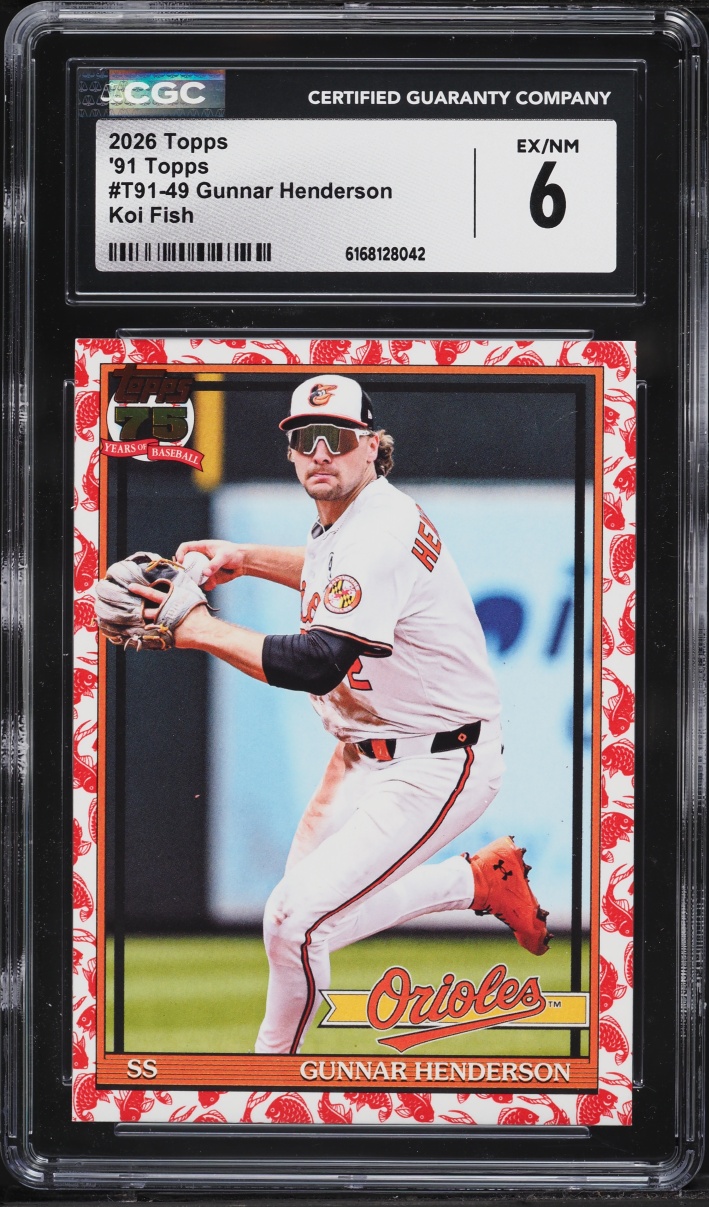 2026 Topps '91 Koi Fish Gunnar Henderson #T91-49 CGC 6 EXMT