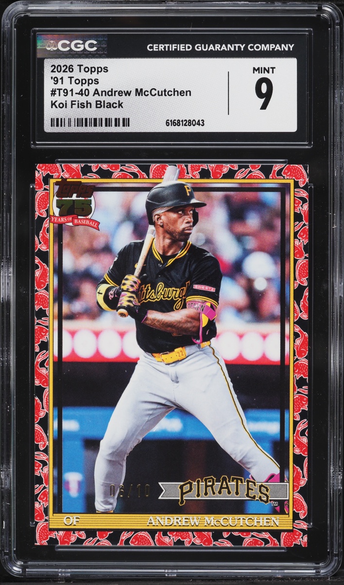 2026 Topps '91 Koi Fish Black Andrew McCutchen /10 #T91-40 CGC 9 MINT