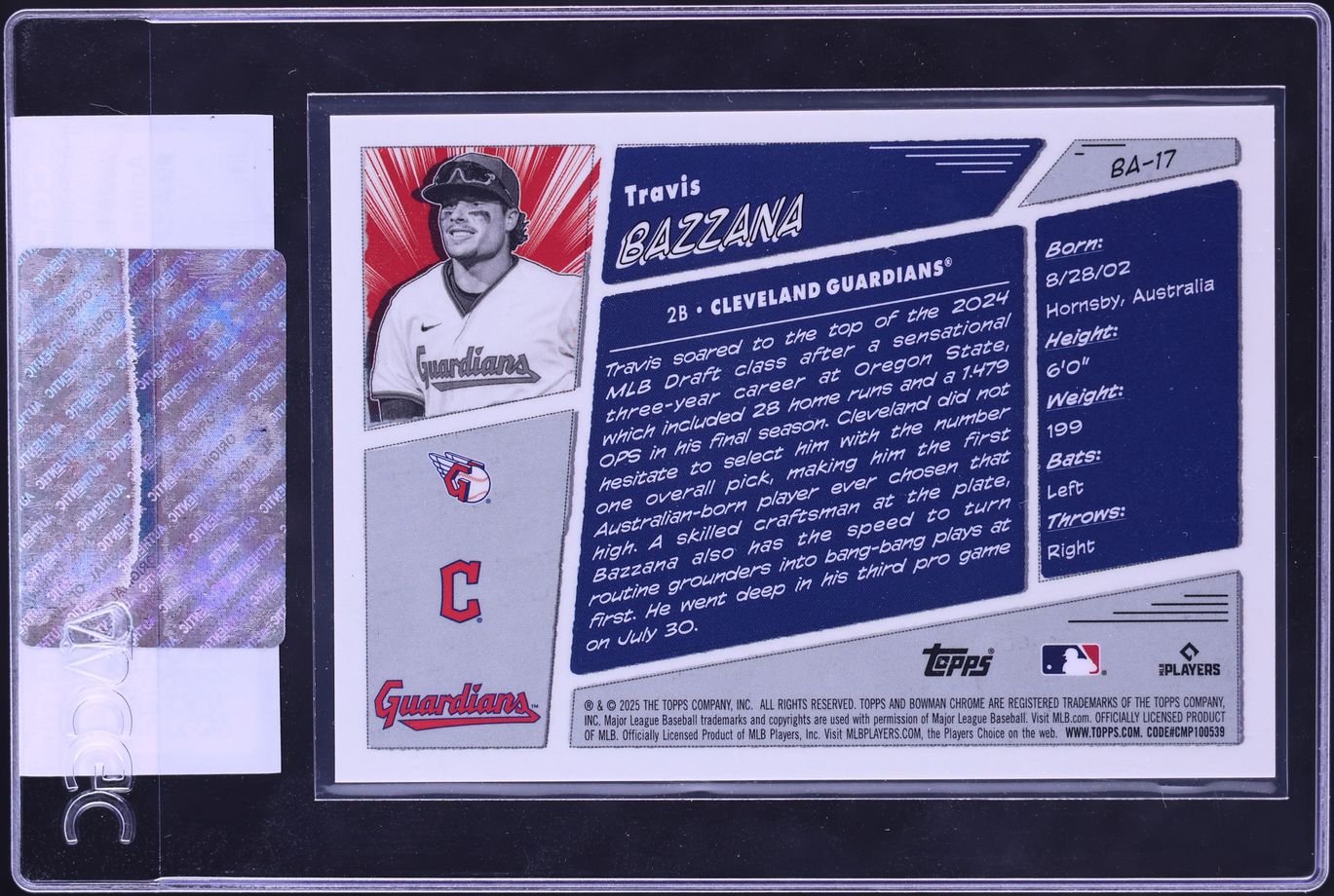2025 Bowman Anime Travis Bazzana PROSPECT #BA-17 CGC AUTH