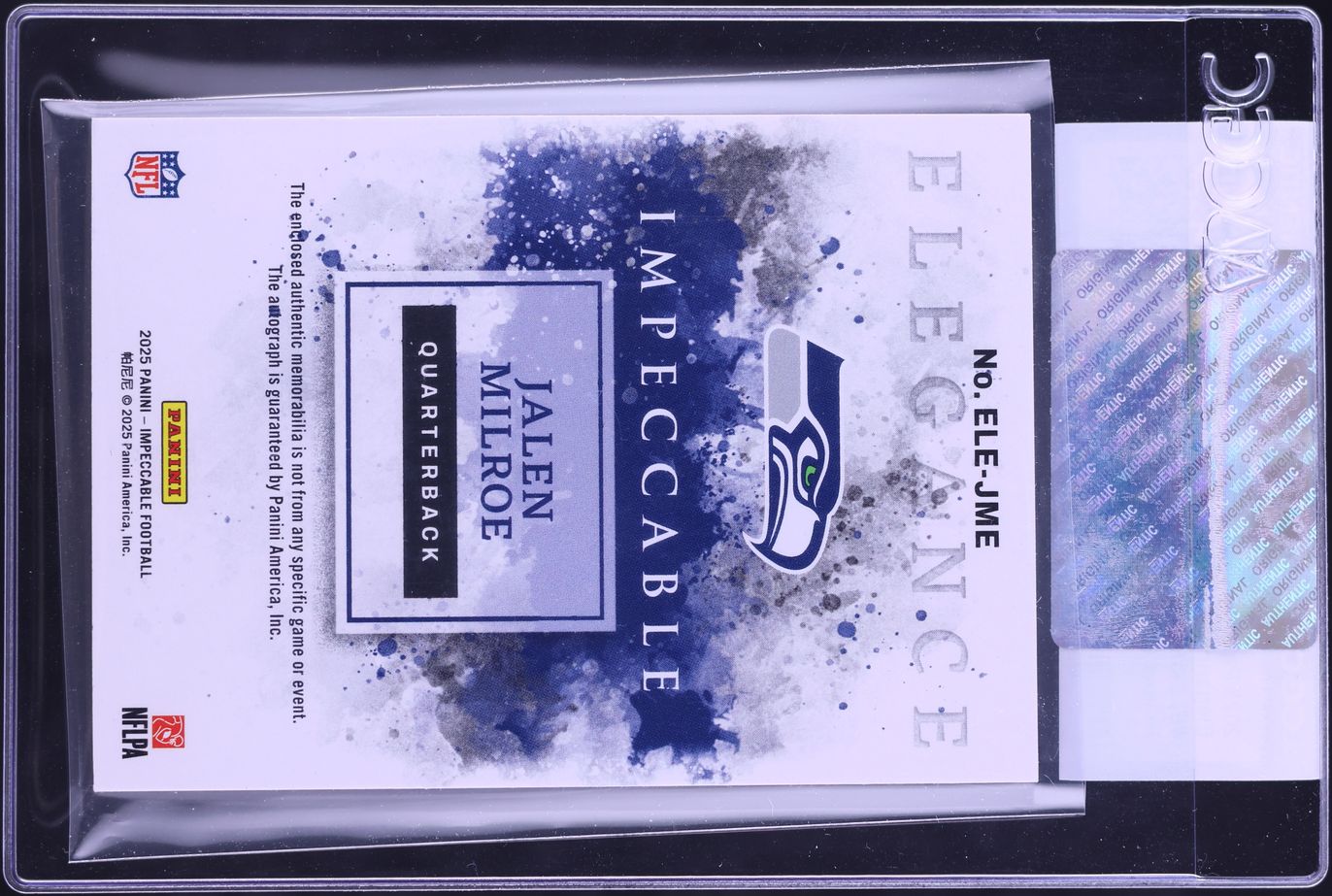 2025 Immaculate Collection Elegance Helmet Jalen Milroe ROOKIE PATCH AUTO /89 #ELE-JME CGC AUTH