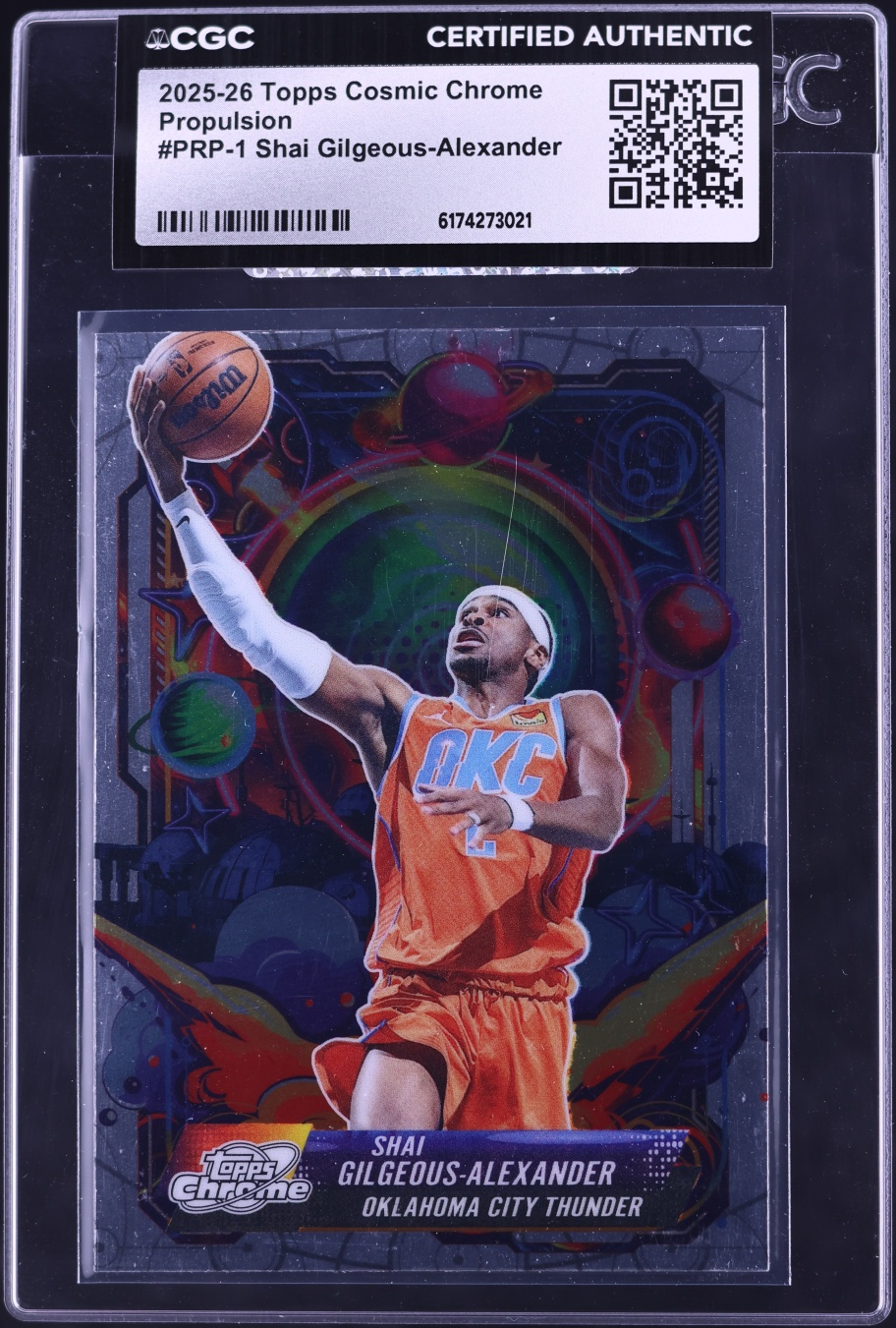2025 Topps Chrome Cosmic Propulsion Shai Gilgeous-Alexander #PRP-1 CGC AUTH