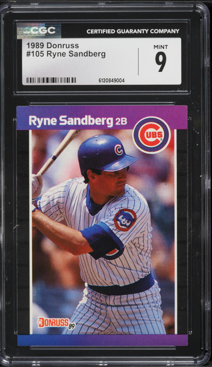 1989 Donruss Ryne Sandberg #105 CGC 9 MINT