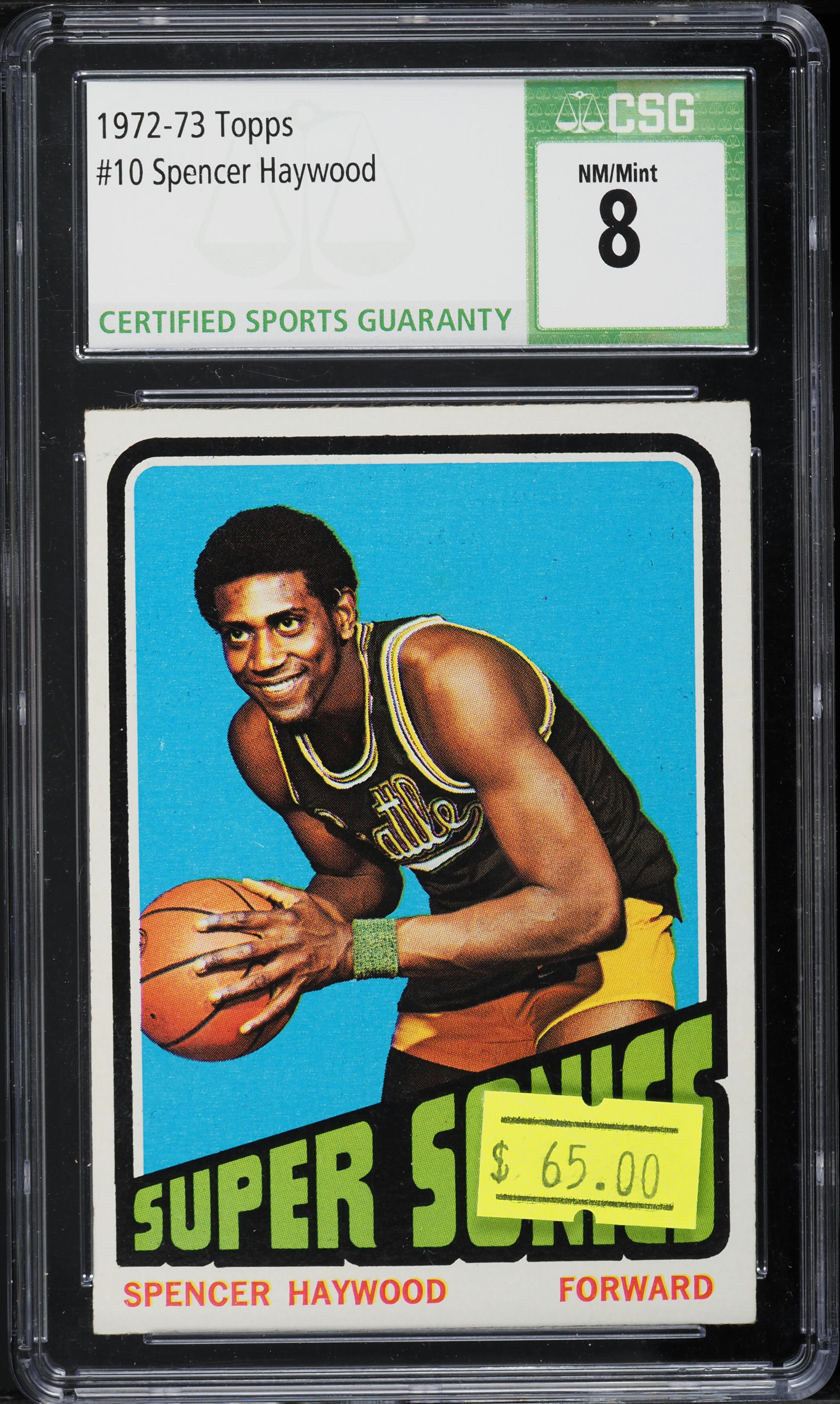 1972 Topps Basketball Spencer Haywood #10 CSG 8 NM-MT on
