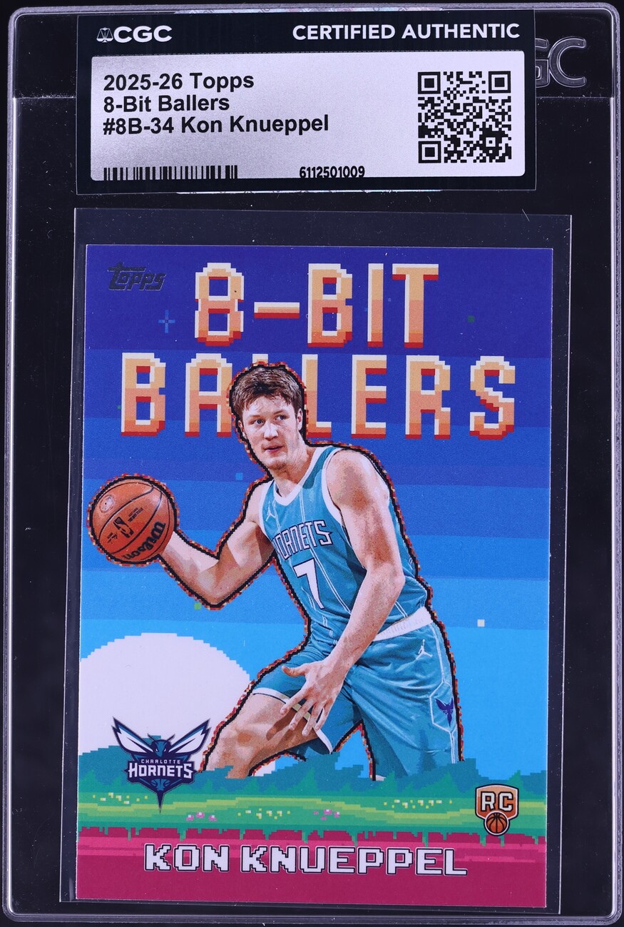 2025 Topps 8-Bit Ballers Kon Knueppel ROOKIE #8B-34 CGC AUTH