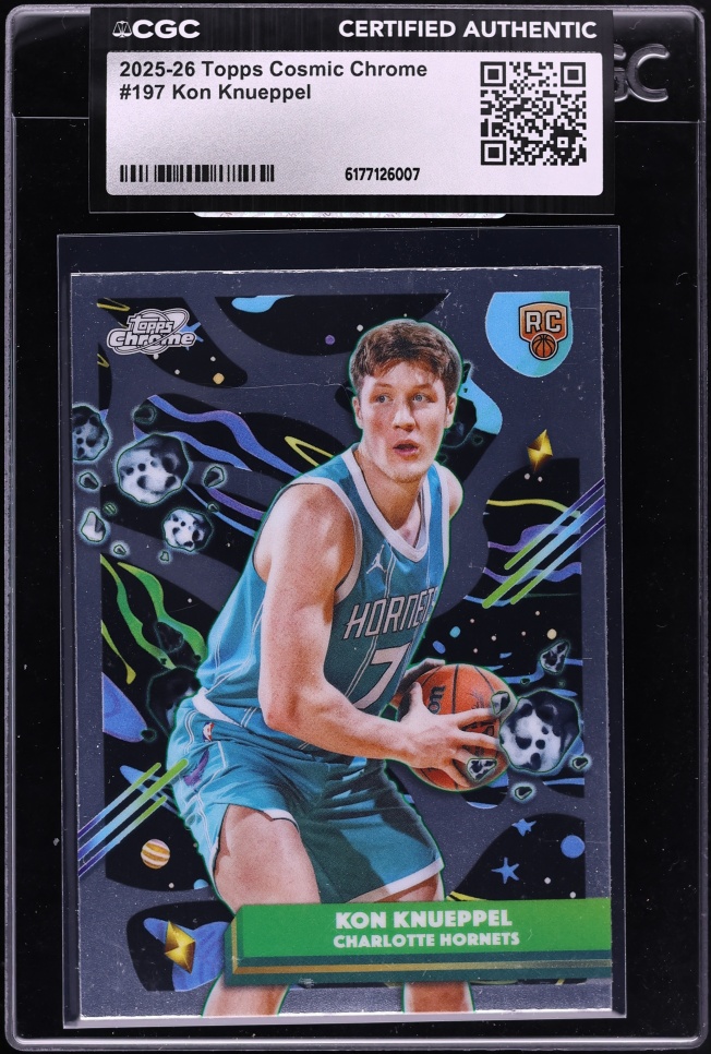 2025 Topps Chrome Cosmic Kon Knueppel ROOKIE #197 CGC AUTH