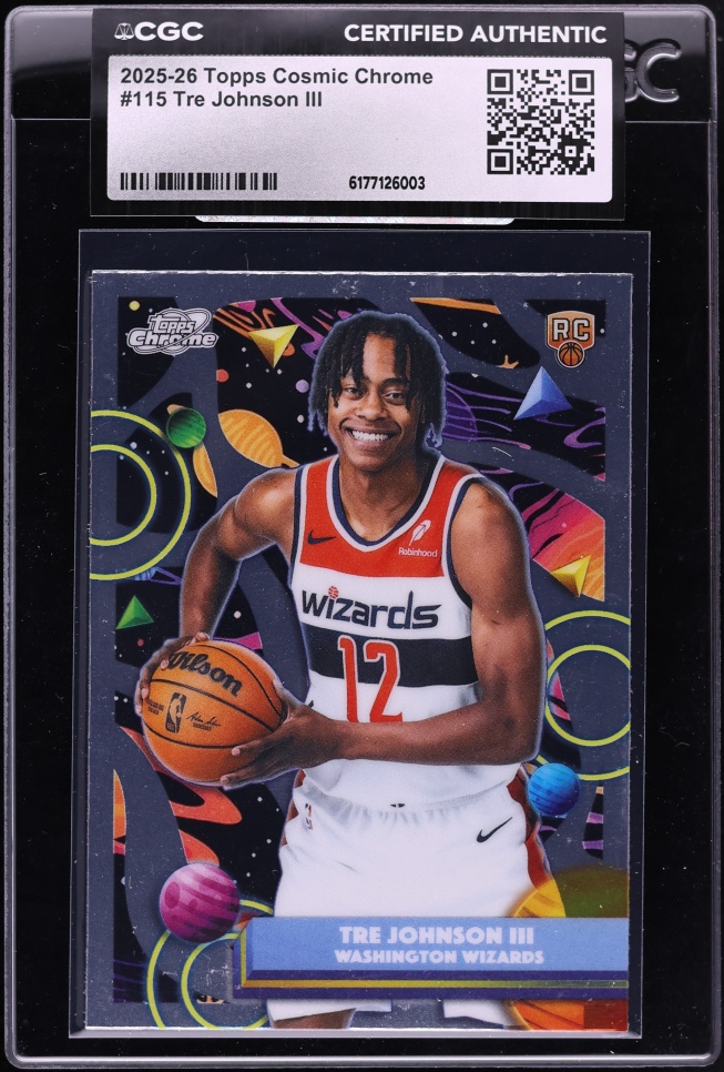 2025 Topps Chrome Cosmic Tre Johnson III ROOKIE #115 CGC AUTH