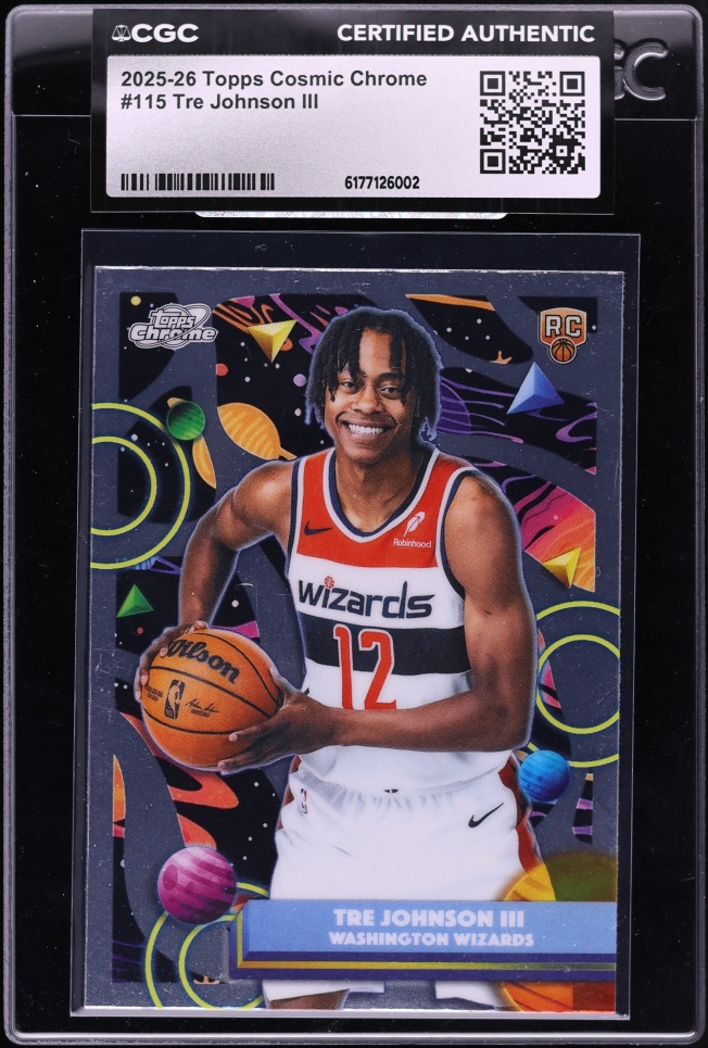 2025 Topps Chrome Cosmic Tre Johnson III ROOKIE #115 CGC AUTH
