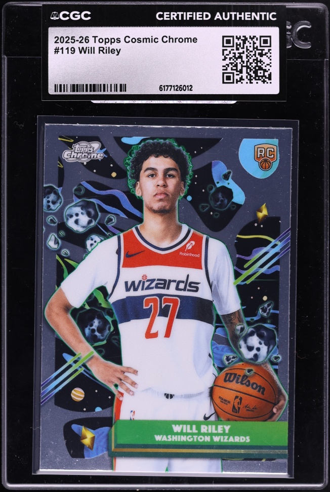 2025 Topps Chrome Cosmic Will Riley ROOKIE #119 CGC AUTH