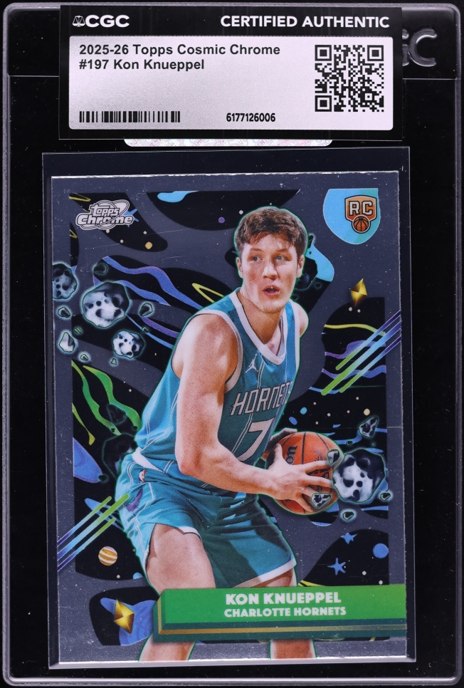 2025 Topps Chrome Cosmic Kon Knueppel ROOKIE #197 CGC AUTH