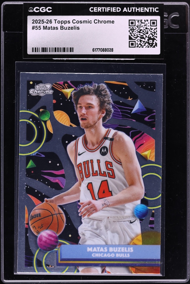 2025 Topps Chrome Cosmic Matas Buzelis #55 CGC AUTH