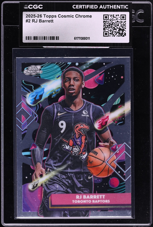 2025 Topps Chrome Cosmic RJ Barrett #2 CGC AUTH