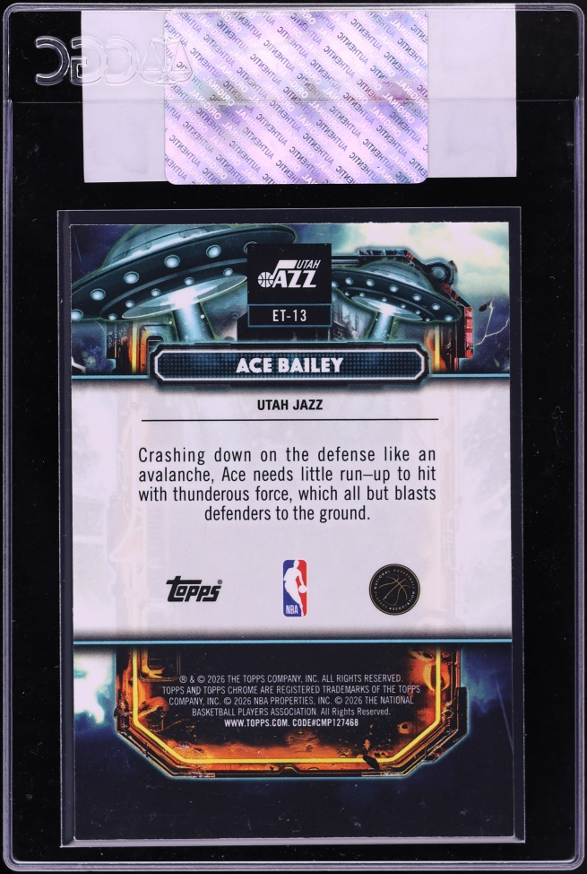 2025 Topps Chrome Cosmic Extraterrestrial Talent Ace Bailey ROOKIE #ET-13 CGC AUTH