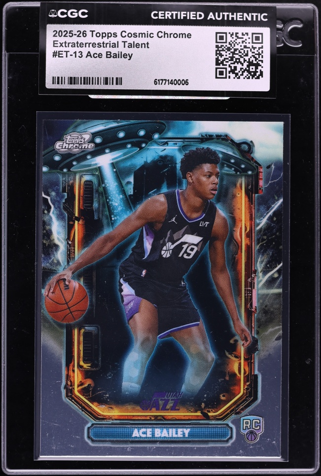 2025 Topps Chrome Cosmic Extraterrestrial Talent Ace Bailey ROOKIE #ET-13 CGC AUTH