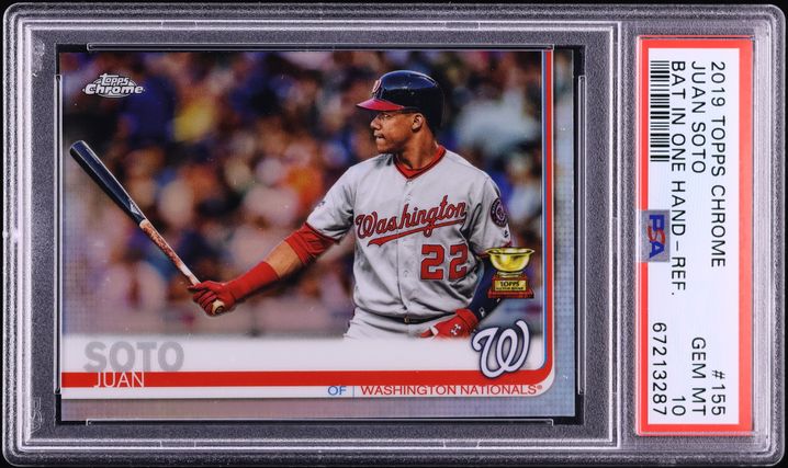 2019 Topps Chrome Refractor Bat In One Hand Juan Soto ROOKIE