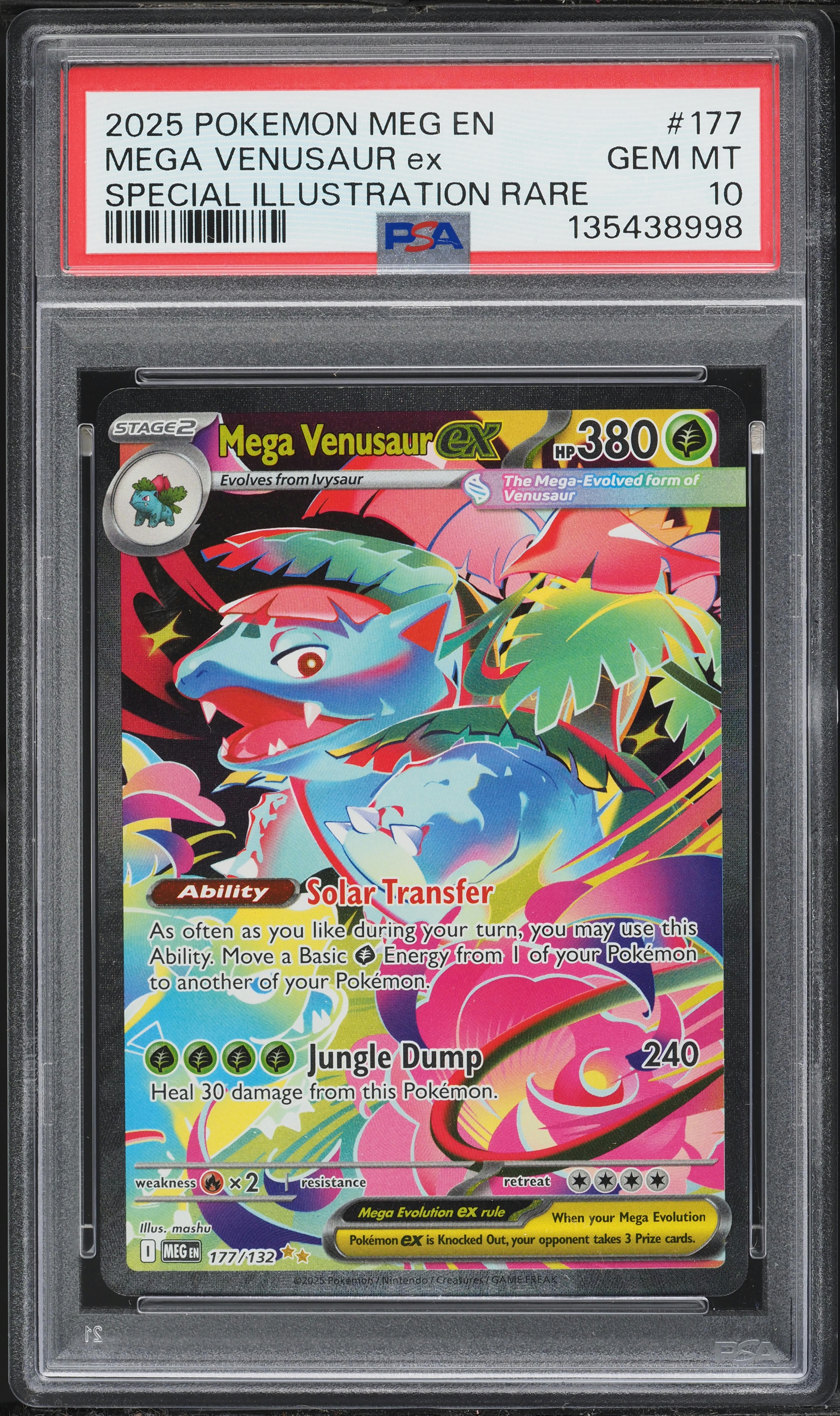 2025 Pokemon Mega Evolution SIR Mega Venusaur EX #177 PSA 10 GEM MINT