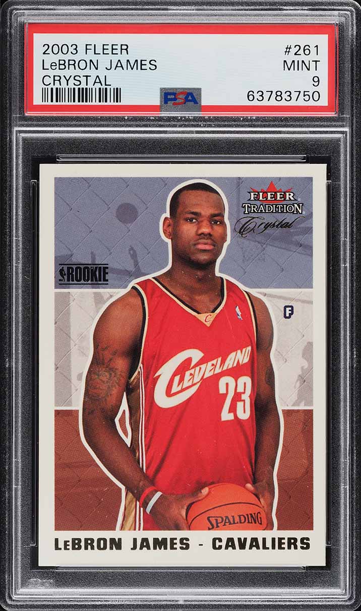 2003 Fleer Tradition Crystal LeBron James ROOKIE /125 #261 PSA 9