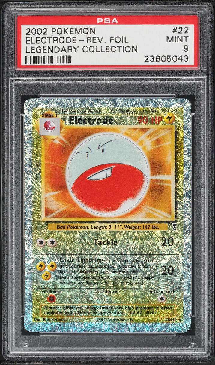 2002 Pokemon Legendary Collection Reverse Holo Electrode #22 PSA 9 MINT