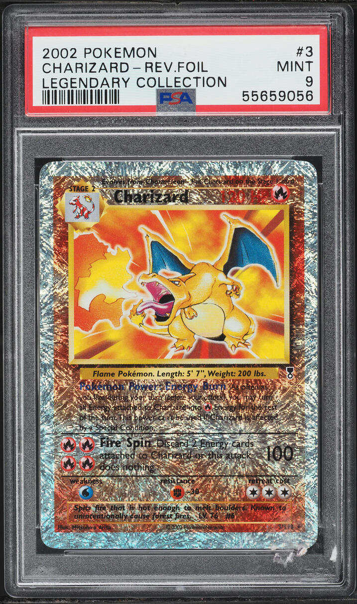 2002 Pokemon Legendary Collection Reverse Holo Charizard #3 PSA 9 MINT