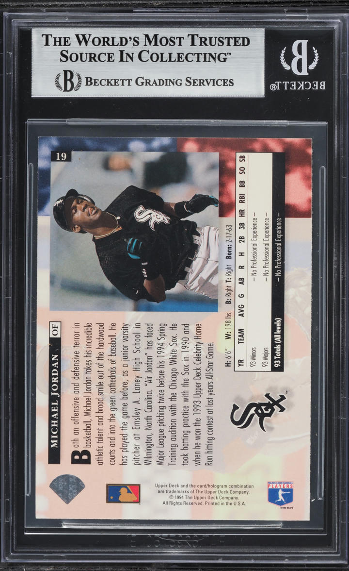 1994 Upper Deck Michael Jordan ROOKIE #19 BGS 8.5 NM-MT+