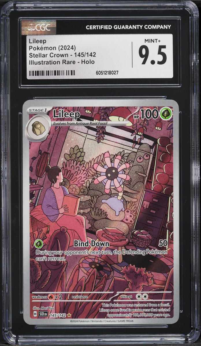 2024 Pokemon Scarlet & Violet Stellar Crown IR Lileep #145 CGC 9.5 MINT+