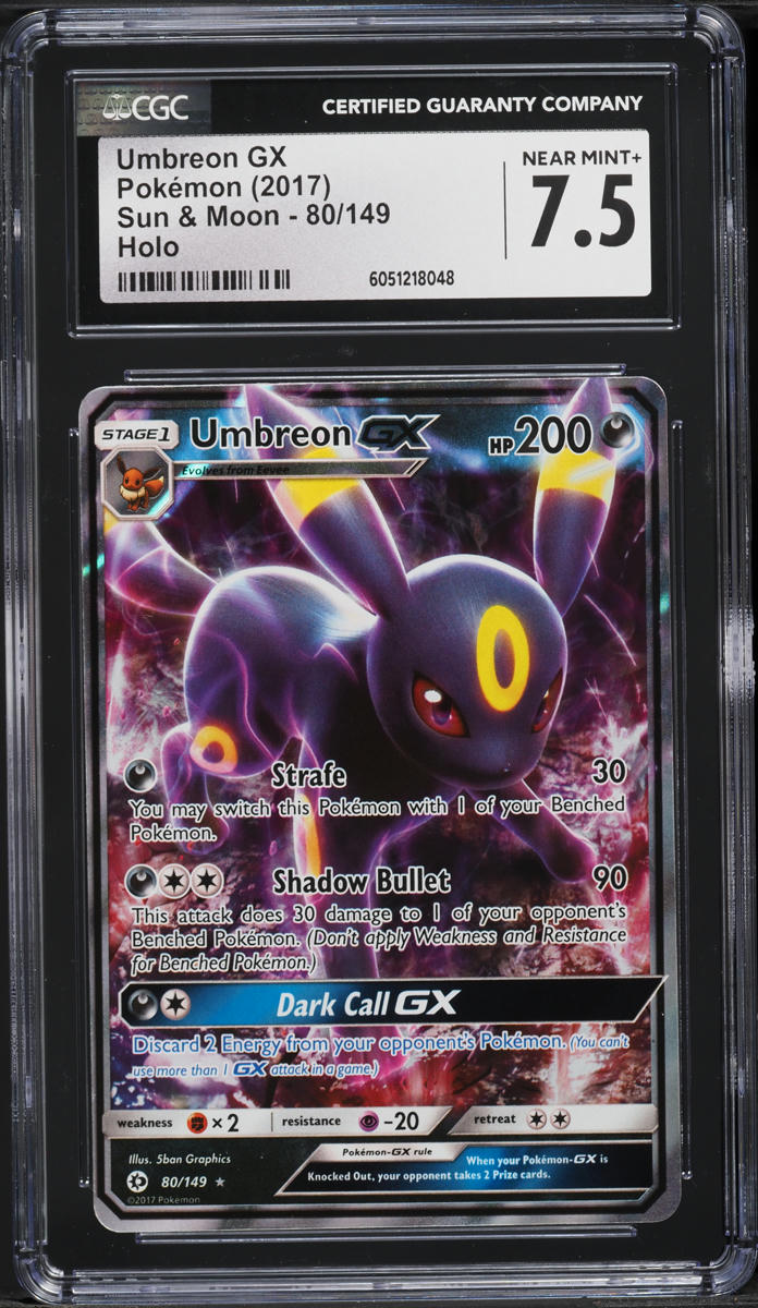 2017 Pokemon Sun & Moon Umbreon GX #80 CGC 7.5 NRMT+
