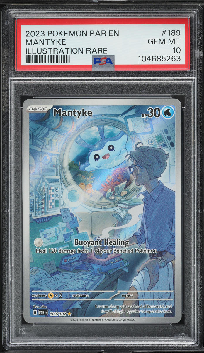 2023 Pokemon Scarlet & Violet Paradox Rift IR Mantyke #189 PSA 10 GEM MINT