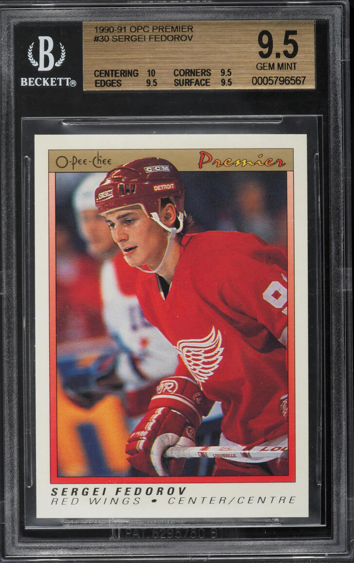 1990 O-Pee-Chee Premier Sergei Fedorov ROOKIE #30 BGS 9.5 GEM MINT