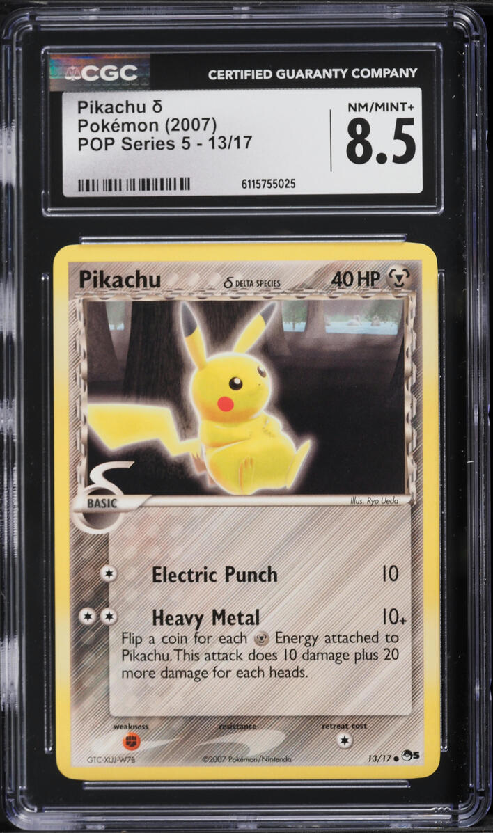 2007 Pokemon POP Series 5 Pikachu #13 CGC 8.5 NM-MT+
