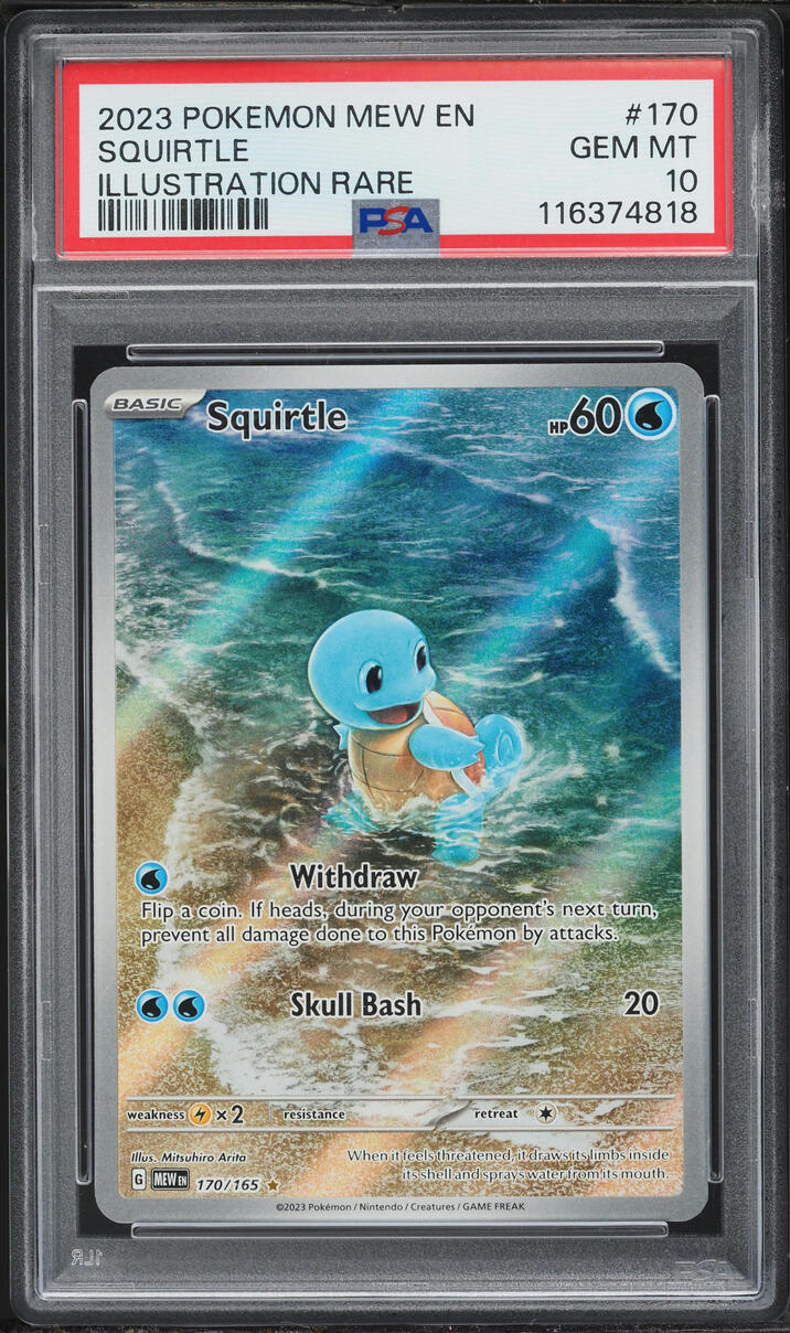2023 Pokemon Scarlet & Violet 151 IR Squirtle #170 PSA 10 GEM MINT