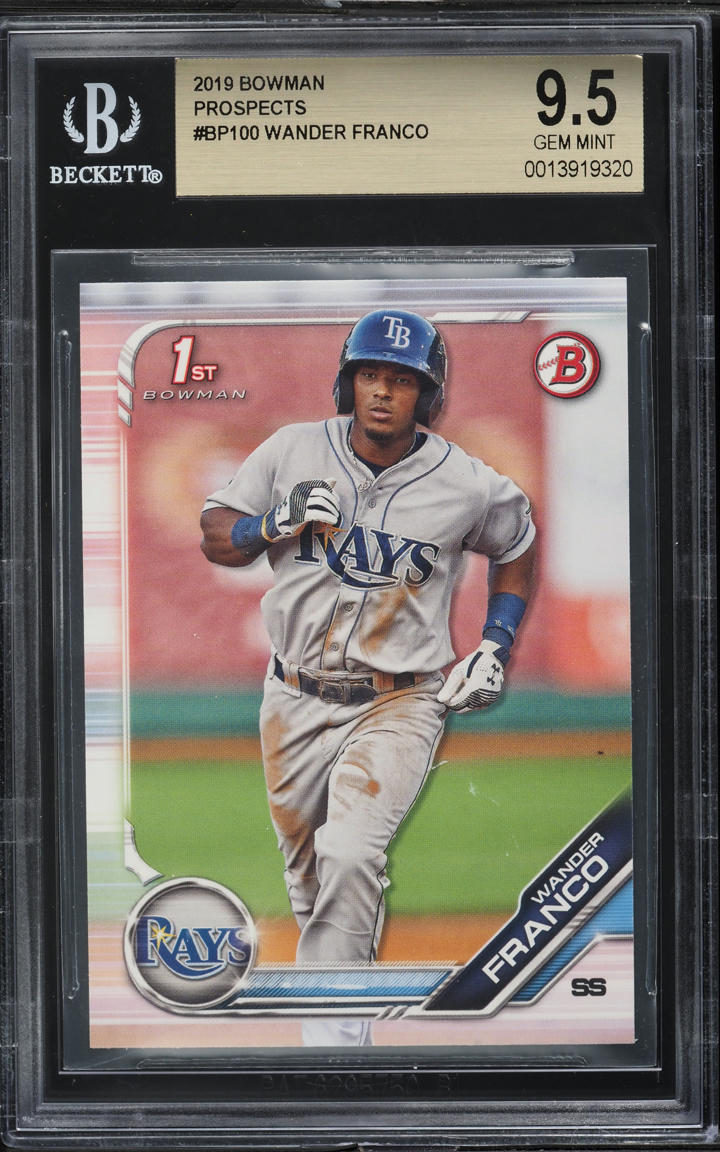2019 Bowman Wander Franco PROSPECT #BP-100 BGS 9.5 GEM MINT