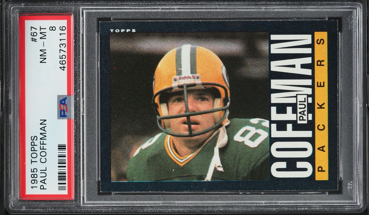 1985 Topps Football Paul Coffman #67 PSA 8 NM-MT