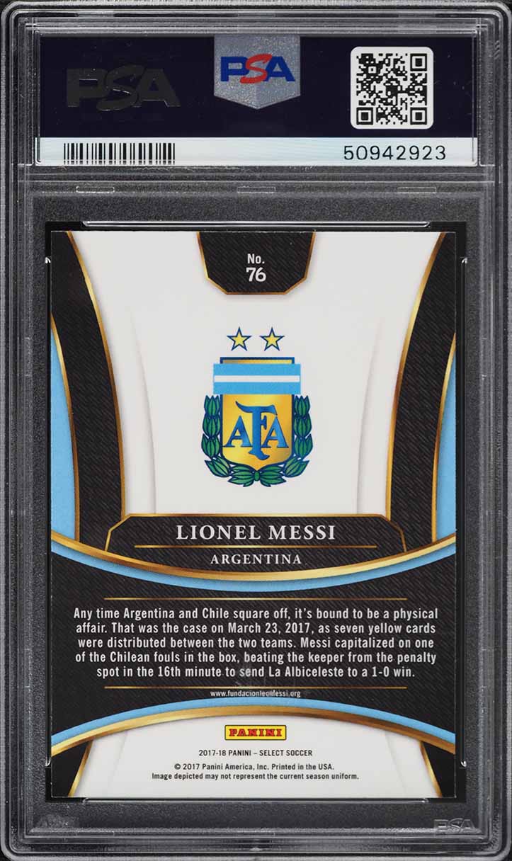2017 Select Soccer Lionel Messi #76 PSA 10 GEM MINT