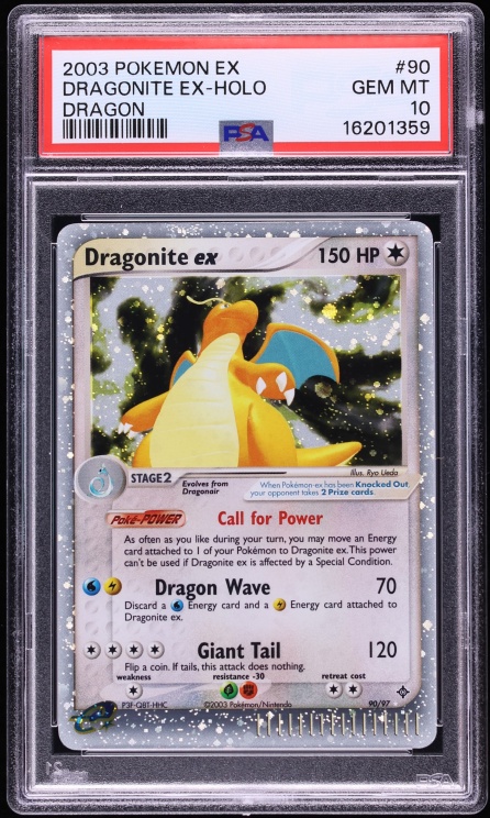 2003 Pokemon EX Dragon Holo Dragonite ex #90 PSA 10 GEM MINT