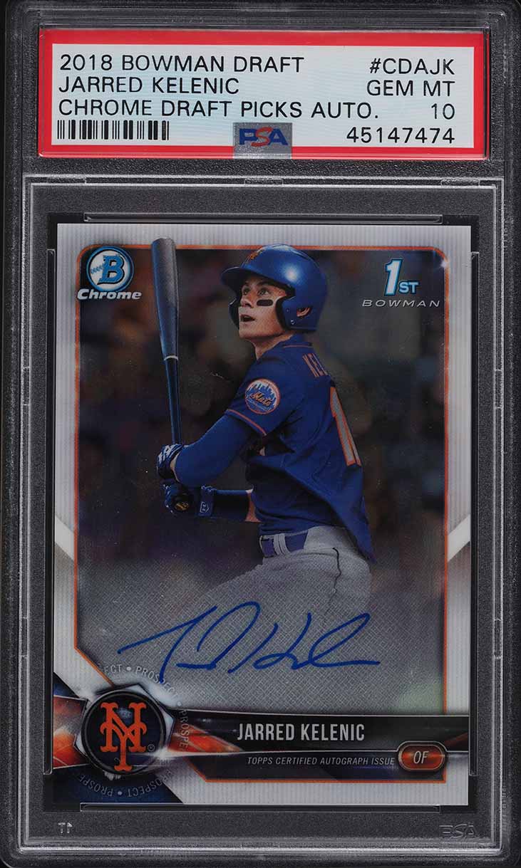 2018 Bowman Chrome Draft Jarred Kelenic ROOKIE RC AUTO #CDAJK PSA