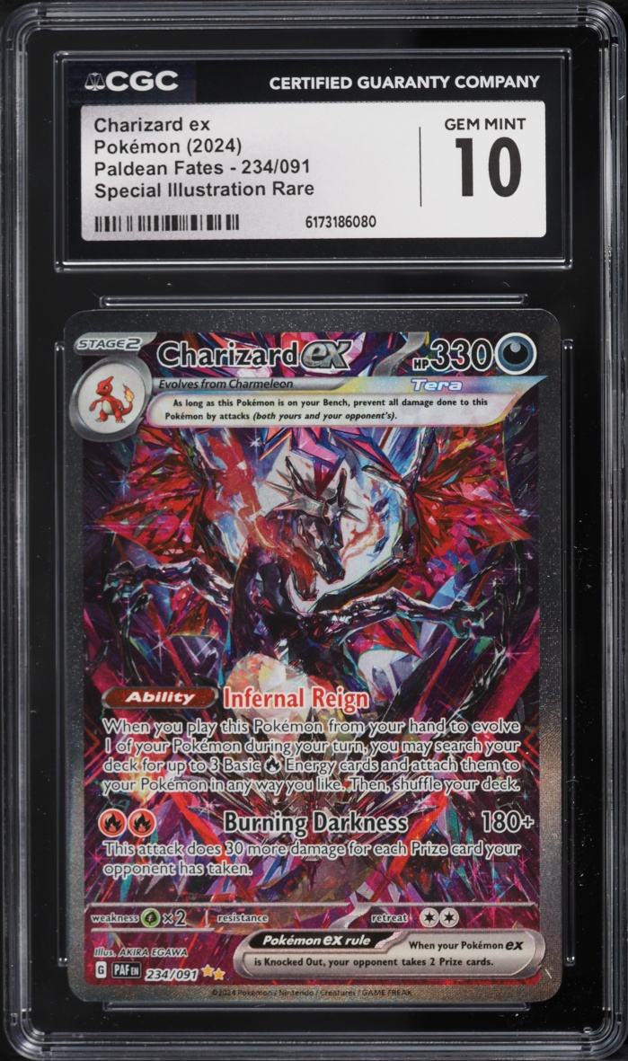2024 Pokemon Scarlet & Violet Paldean Fates SIR Charizard ex #234 CGC 10 GEM MINT
