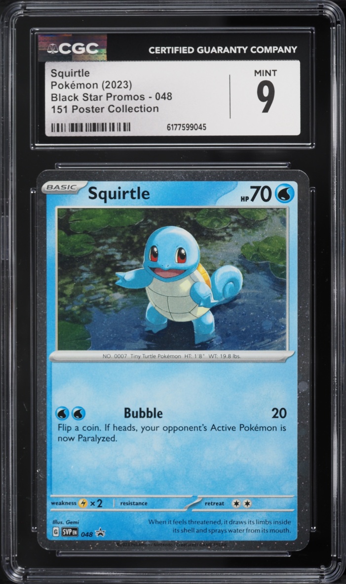2023 Pokemon Scarlet & Violet Black Star Promo 151 Poster Collection Squirtle #48 CGC 9 MINT