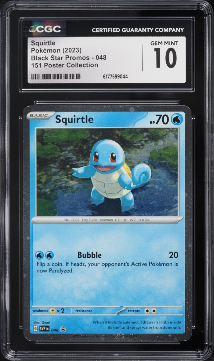 2023 Pokemon Scarlet & Violet Promo 151 Poster Collection Squirtle #48 CGC 10 GEM MINT
