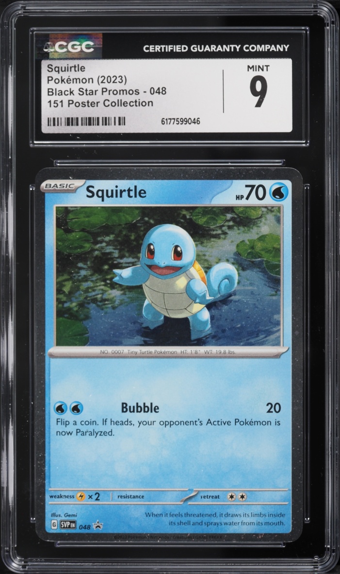 2023 Pokemon Scarlet & Violet Black Star Promo 151 Poster Collection Squirtle #48 CGC 9 MINT