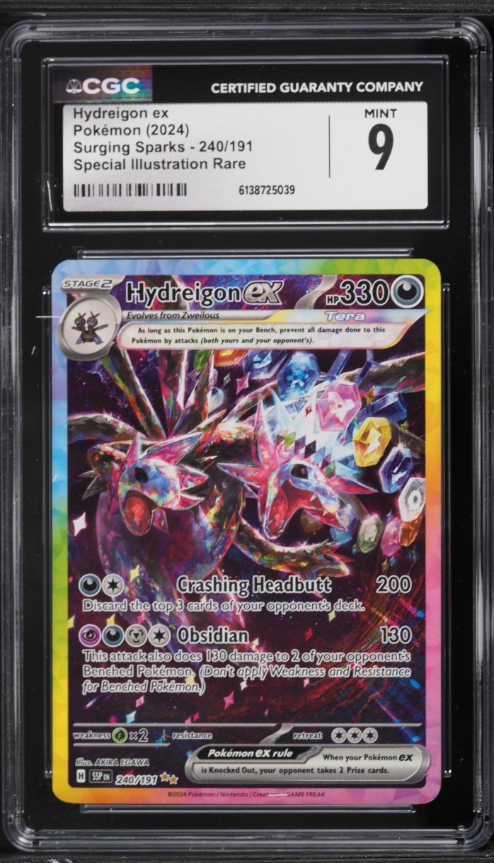 2024 Pokemon Scarlet & Violet Surging Sparks SIR Hydreigon ex #240 CGC 9 MINT