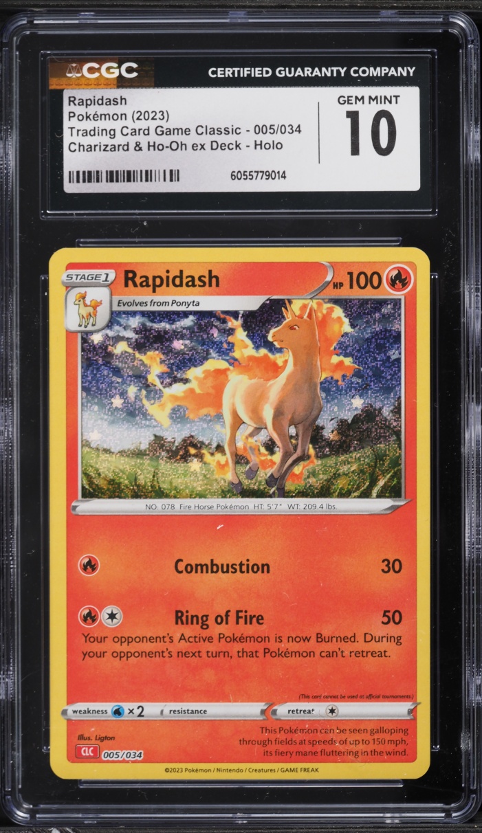 2023 Pokemon TCG Classic Collection Holo Rapidash #5 CGC 10 GEM MINT