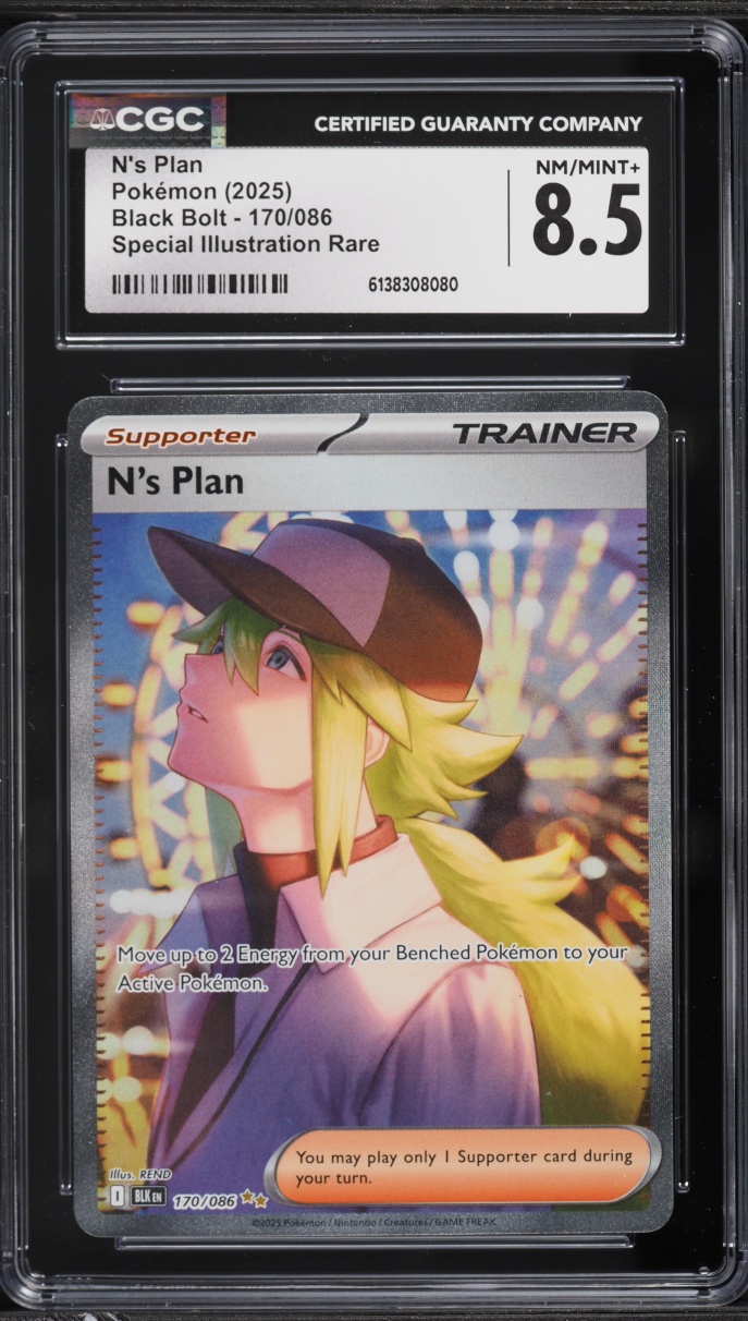 2025 Pokemon Scarlet & Violet Black Bolt SIR N's Plan #170 CGC 8.5 NM-MT+