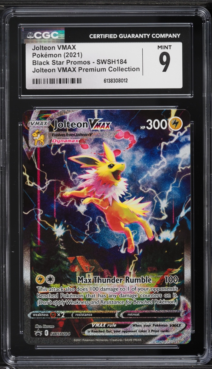 2021 Pokemon Sword & Shield Promo Premium Collection Alt Art Jolteon VMAX #SWSH184 CGC 9 MINT