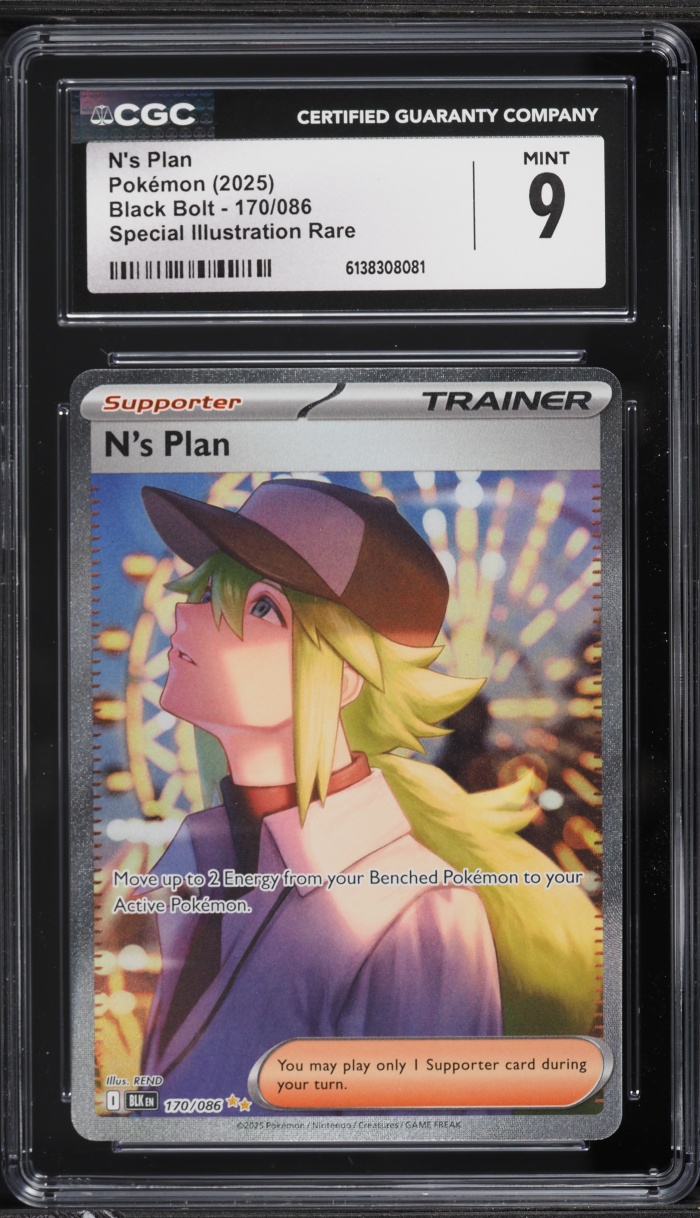 2025 Pokemon Scarlet & Violet Black Bolt SIR N's Plan #170 CGC 9 MINT